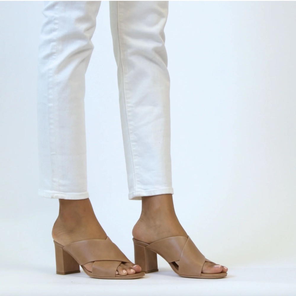 NEW IN BOX! Nisolo Tan Leather Mules - Picture 13 of 16